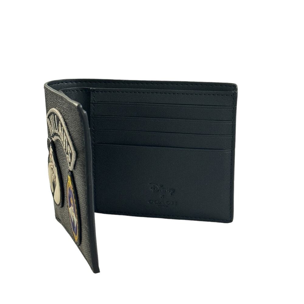Disney X Coach Villians Wallet In Signature Canvas With Patches new - Picture 4 of 7